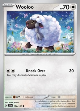 Wooloo REVERSE HOLO #124 - Pokemon Stellar Crown