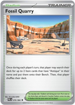 Fossil Quarry REVERSE HOLO #76 - Pokemon Pitch Black