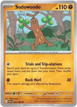 Sudowoodo REVERSE HOLO #43 - Pokemon Chaos Rising