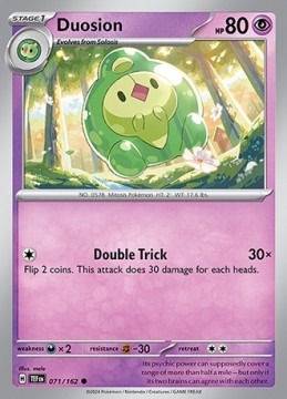 Duosion REVERSE HOLO #71 - Pokemon Temporal Forces