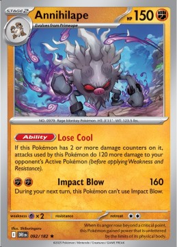Annihilape HOLO #92 - Pokemon Destined Rivals
