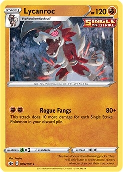 Lycanroc HOLO #87 - Pokemon Chilling Reign