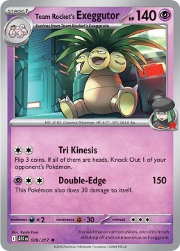 Team Rocket's Exeggutor ROCKET PATTERN #78 - Pokemon Ascended Heroes
