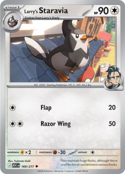 Larry's Staravia ENERGY PATTERN #169 - Pokemon Ascended Heroes
