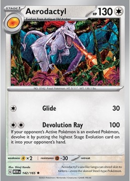 Aerodactyl HOLO #142 - Pokemon Scarlet & Violet 151
