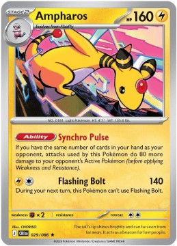 Ampharos HOLO #29 - Pokemon Chaos Rising 