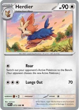 Herdier #75 - Pokemon White Flare