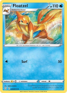 Floatzel REVERSE HOLO #23 - Pokemon Shining Fates