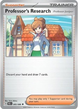 Professor's Research: Professor Juniper REVERSE HOLO #85 - Pokemon Black Bolt