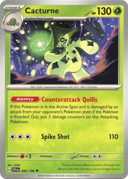 Cacturne REVERSE HOLO #6 - Pokemon Scarlet & Violet