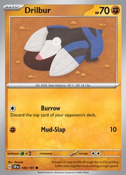 Drilbur REVERSE HOLO #108 - Pokemon Surging Sparks