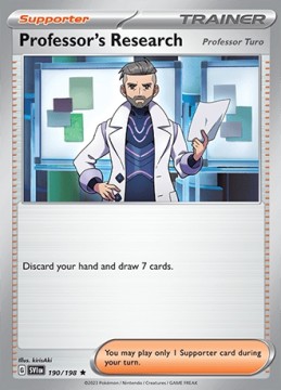 Professor's Research: Professor Turo REVERSE HOLO #190 - Pokemon Scarlet & Violet 