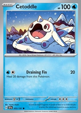 Cetoddle REVERSE HOLO #53 - Pokemon Surging Sparks