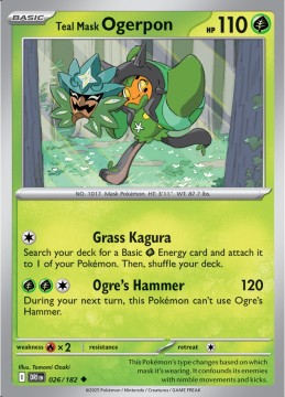 Teal Mask Ogerpon #26 - Pokemon Destined Rivals