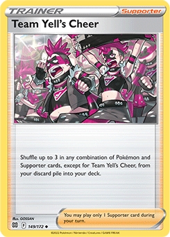 Team Yell's Cheer REVERSE HOLO #149 - Pokemon Brilliant Stars