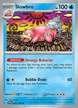 Slowbro REVERSE HOLO #43 - Pokemon Scarlet & Violet