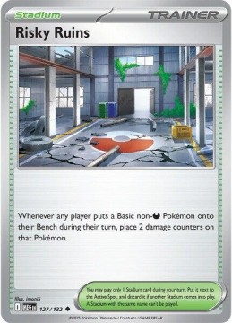 Risky Ruins REVERSE HOLO #127 - Pokemon Mega Evolution