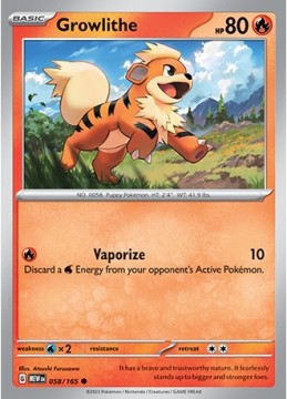 Growlithe #58 - Pokemon Scarlet & Violet 151