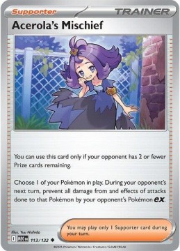 Acerola's Mischief REVERSE HOLO #113 - Pokemon Mega Evolution