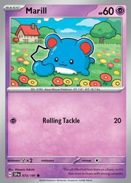 Marill REVERSE HOLO #73 - Pokemon Surging Sparks