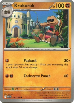 Krokorok REVERSE HOLO #116 - Pokemon Scarlet & Violet