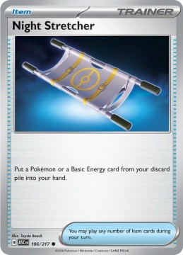 Night Stretcher REVERSE HOLO #196 - Pokemon Ascended Heroes