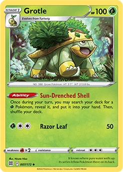 Grotle REVERSE HOLO #7 - Pokemon Brilliant Stars 