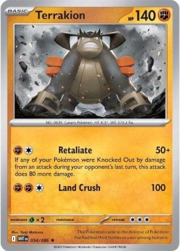 Terrakion HOLO #54 - Pokemon White Flare