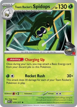 Team Rocket's Spidops ENERGY PATTERN #19 Pokemon Ascended Heroes