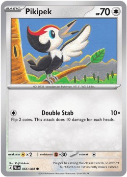Pikipek REVERSE HOLO #66 - Pokemon Pitch Black 