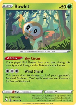 Rowlet #6 - Pokemon Shining Fates 