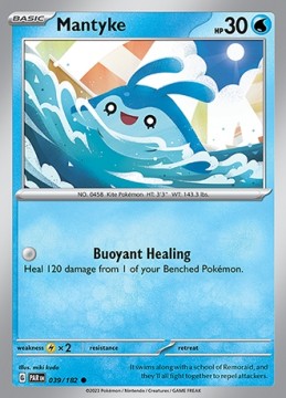 Mantyke REVERSE HOLO #39 - Pokemon Paradox Rift 