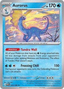 Aurorus REVERSE HOLO #24 - Pokemon Perfect Order