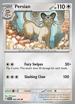 Persian #49 - Pokemon Shrouded Fable