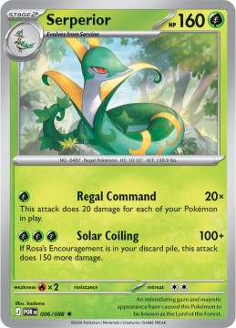 Serperior REVERSE HOLO #6 - Pokemon Perfect Order 