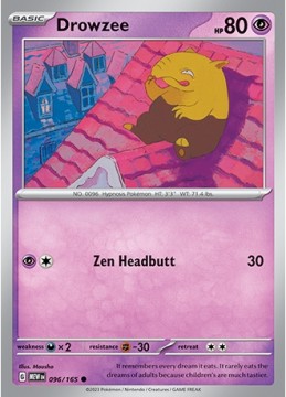 Drowzee REVERSE HOLO #96 - Pokemon Scarlet & Violet 151