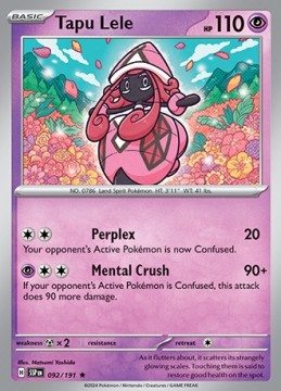 Tapu Lele REVERSE HOLO #92 - Pokemon Surging Sparks