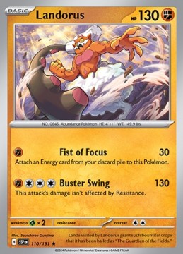 Landorus REVERSE HOLO #110 - Pokemon Surging Sparks 