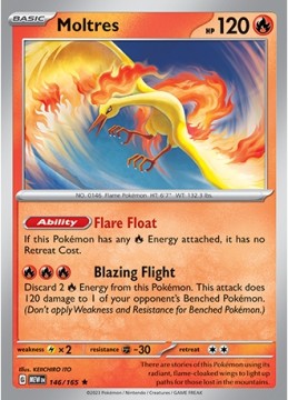 Moltres HOLO #146 - Pokemon Scarlet & Violet 151