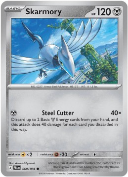 Skarmory REVERSE HOLO #60 - Pokemon Pitch Black
