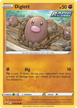 Diglett #76 - Pokemon Chilling Reign