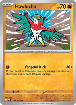 Hawlucha REVERSE HOLO #46 - Pokemon Perfect Order