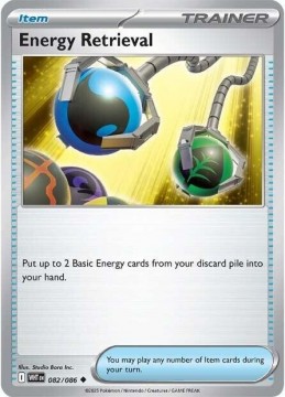 Energy Retrieval REVERSE HOLO #82 - Pokemon White Flare