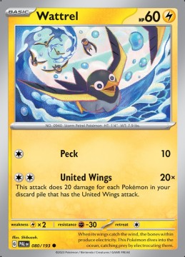 Wattrel #80 - Pokemon Paldea Evolved 