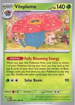 Vileplume HOLO #45 - Pokemon Scarlet & Violet 151
