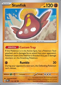 Stunfisk #112 - Pokemon Obsidian Flames 