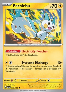 Pachirisu REVERSE HOLO #68 - Pokemon Scarlet & Violet
