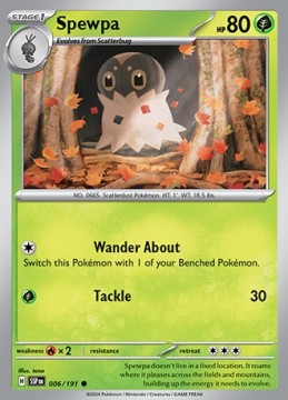 Spewpa #6 - Pokemon Surging Sparks