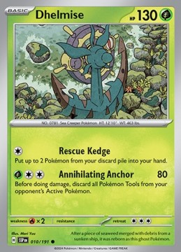 Dhelmise REVERSE HOLO #10 - Pokemon Surging Sparks