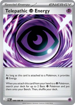 Telepathic Psychic Energy  REVERSE HOLO #88 - Pokemon Perfect Order